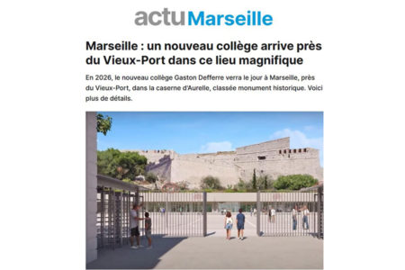 Leteissier Corriol - Agence d'architecture - Collège Defferre dans la presse